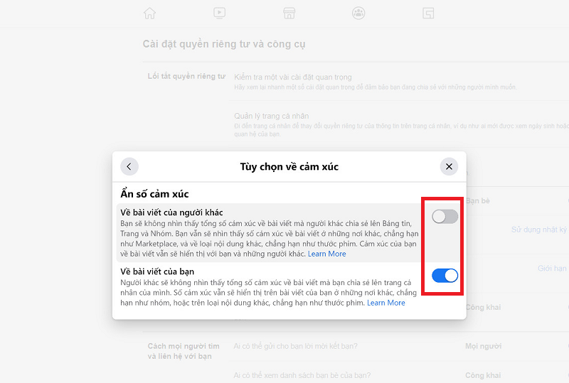 Cách ẩn lượt like bài viết facebook