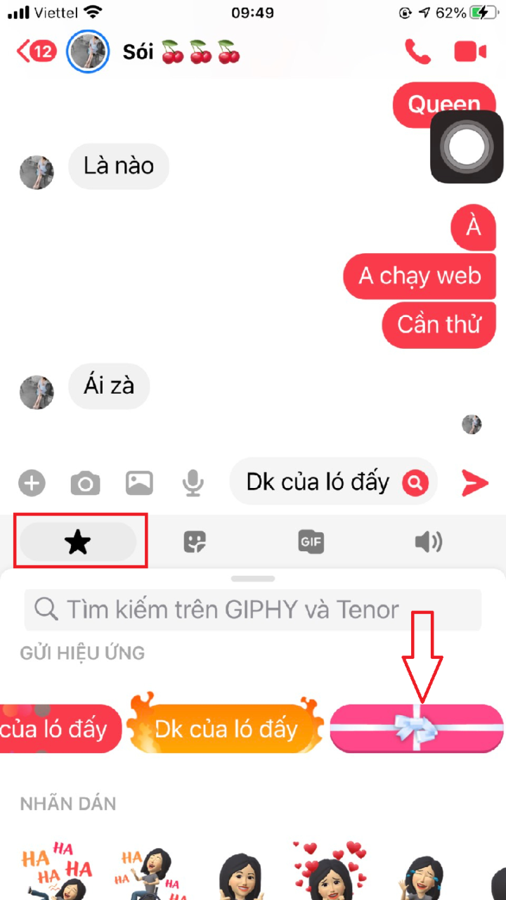 Cách thêm các hiệu ứng messenger độc đáo thú vị