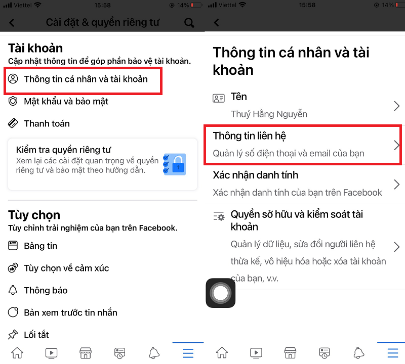 Thêm, xóa tài khoản email trên facebook