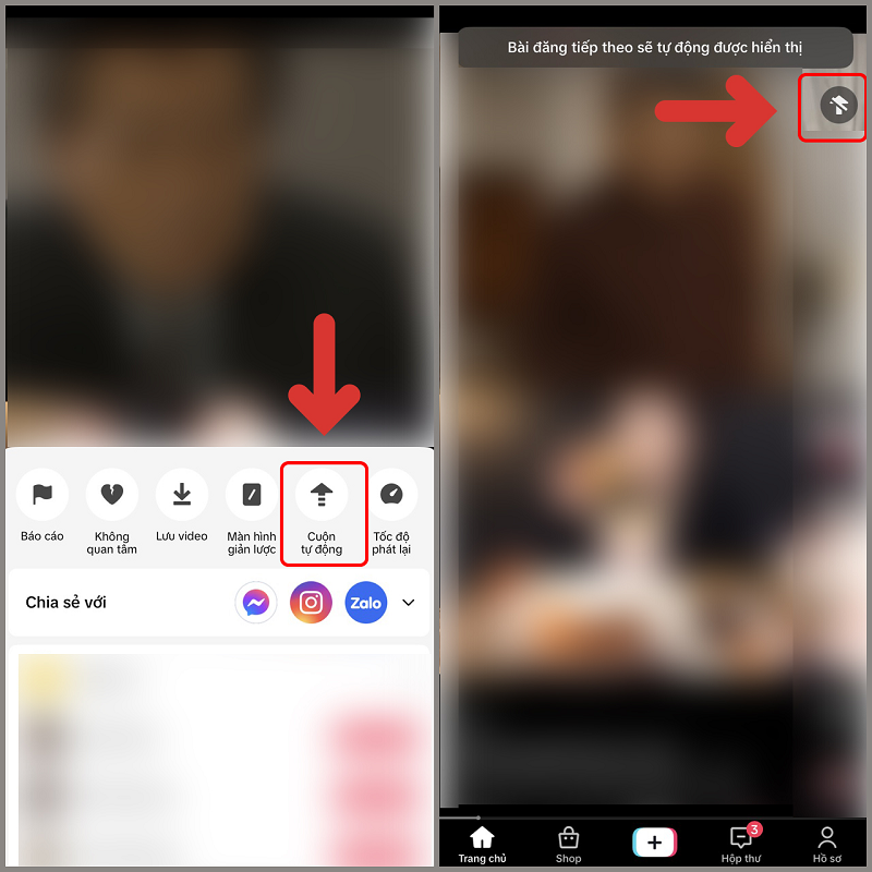 Cách cài đặt tiktok tự chuyển video đơn giản