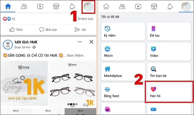 Cách dùng tính năng hẹn hò trên facebook
